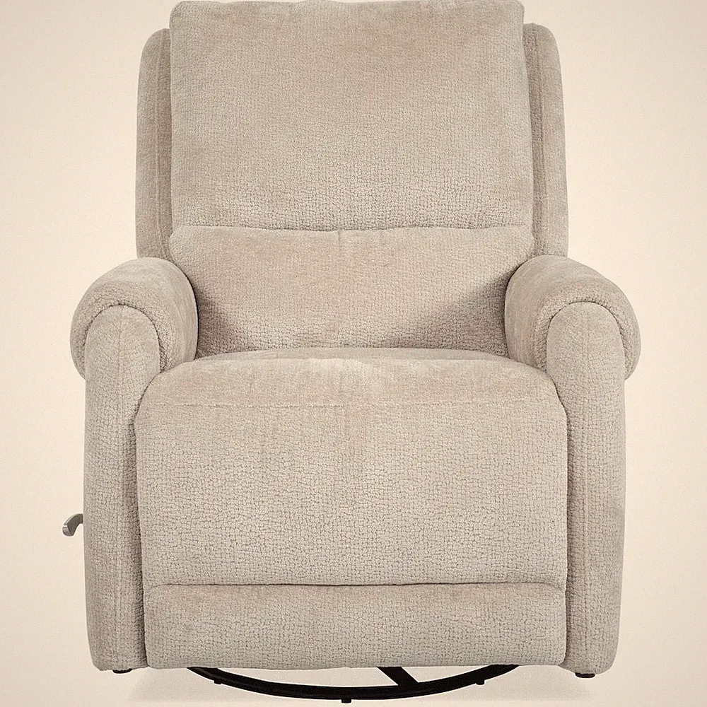 Gentry - Ecru Mist Manual Swivel Glider Recliner
